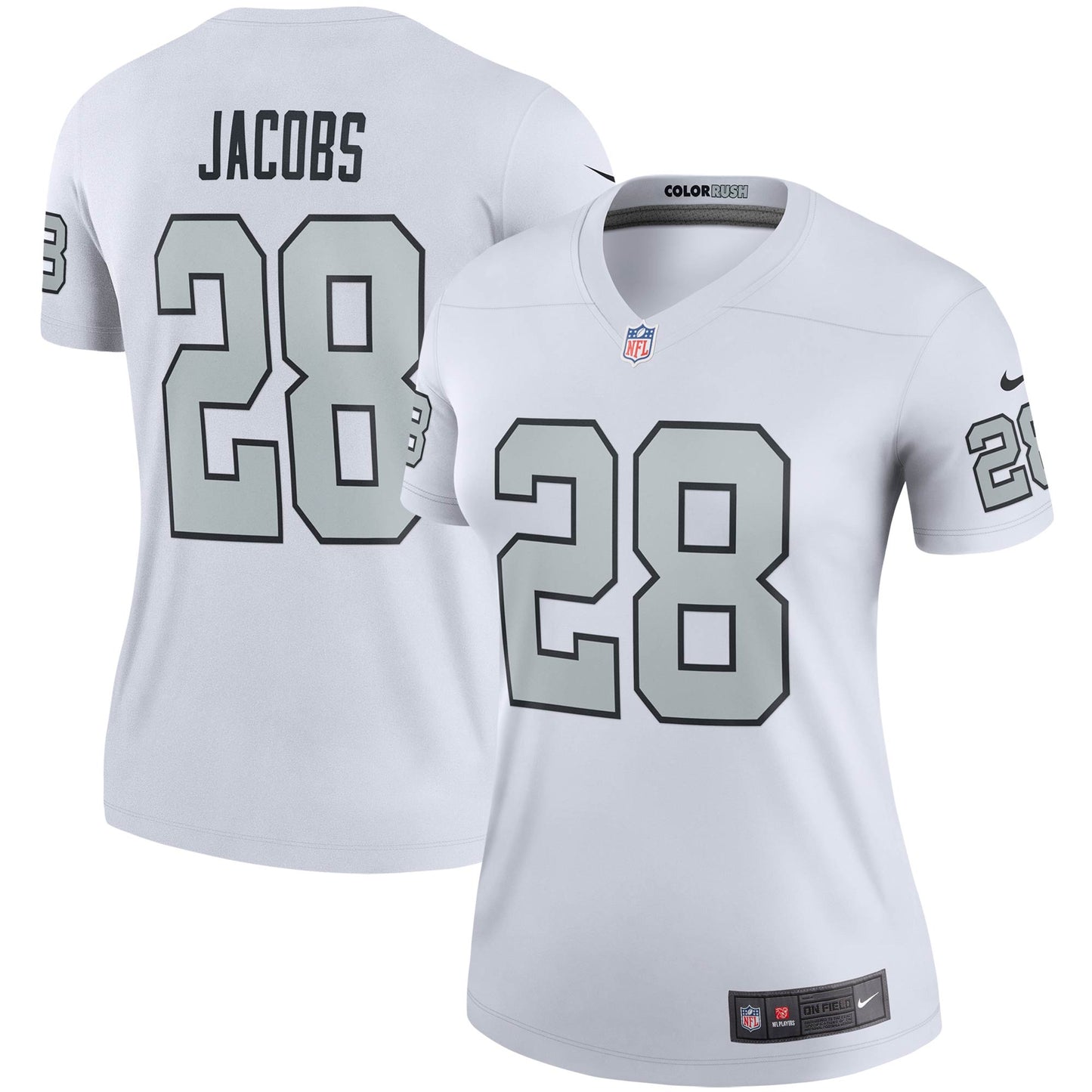 Josh Jacobs Las Vegas Raiders Nike Women's Color Rush Legend Player Jersey - White