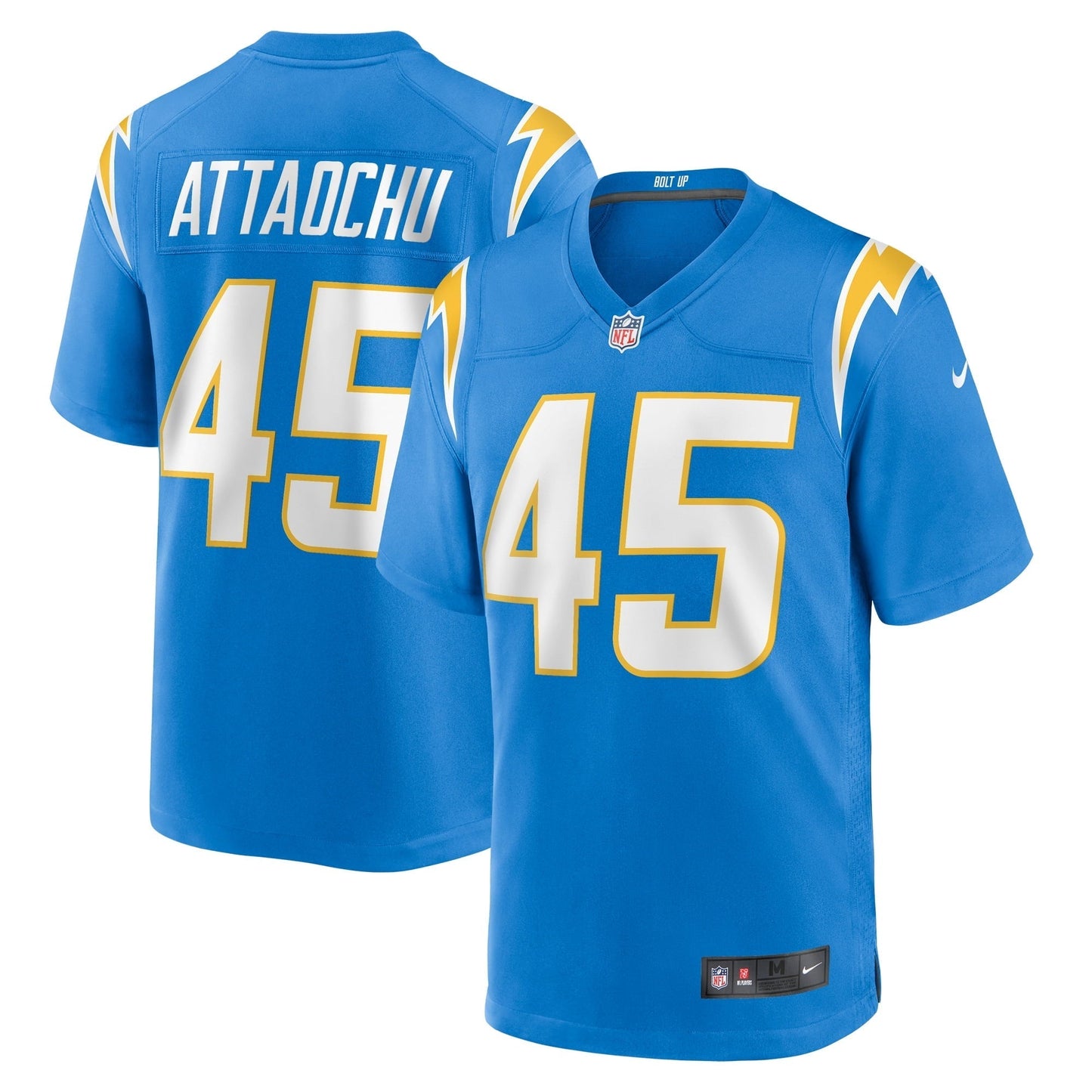 Men's Nike Jeremiah Attaochu Powder Blue Los Angeles Chargers Home Game Player Jersey