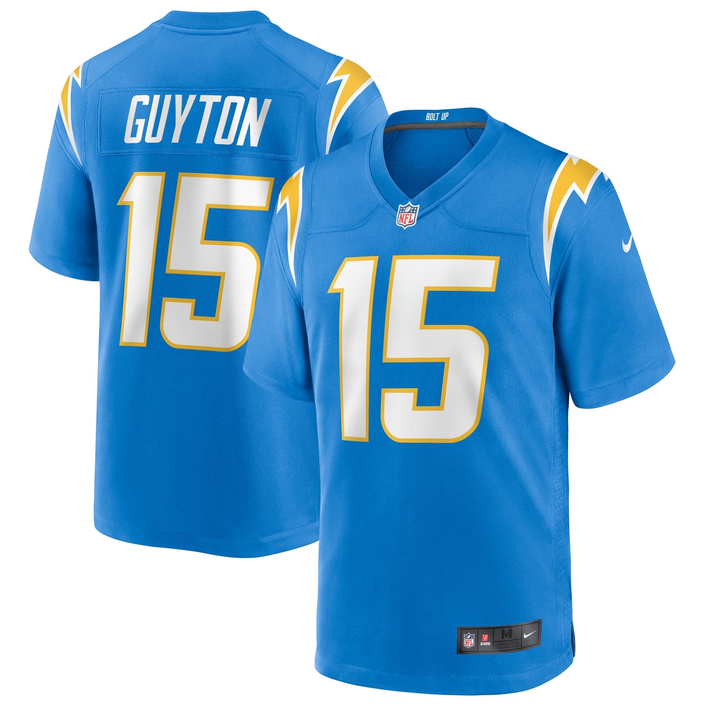 Jalen Guyton Los Angeles Chargers Nike Game Player Jersey - Powder Blue
