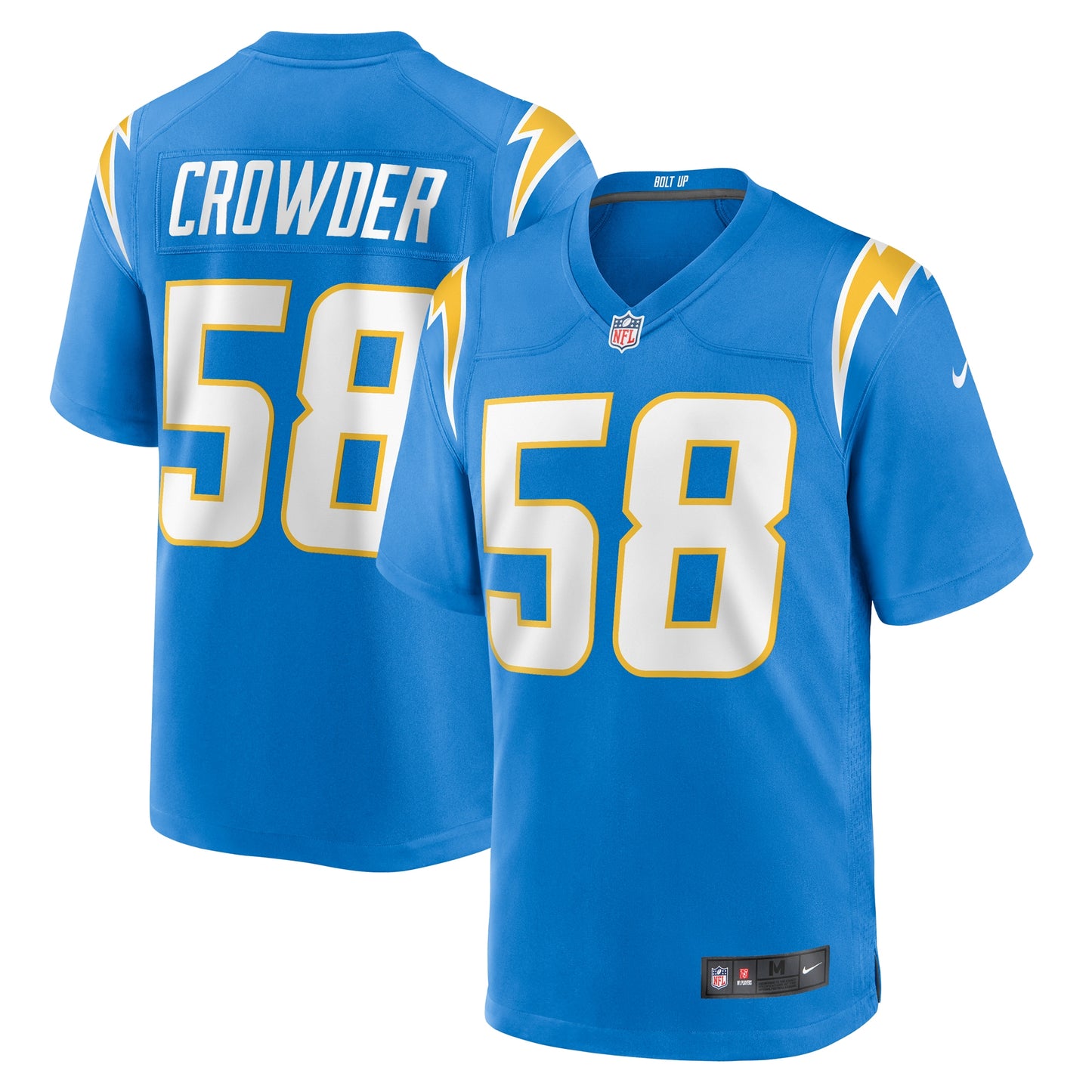 Tae Crowder Los Angeles Chargers Nike Team Game Jersey - Powder Blue