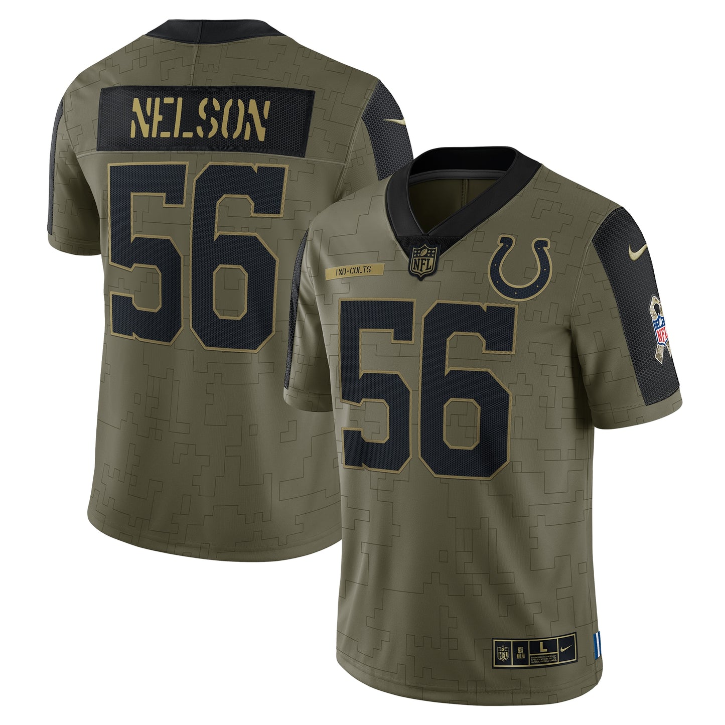 Quenton Nelson Indianapolis Colts Nike 2021 Salute To Service Limited Player Jersey - Olive