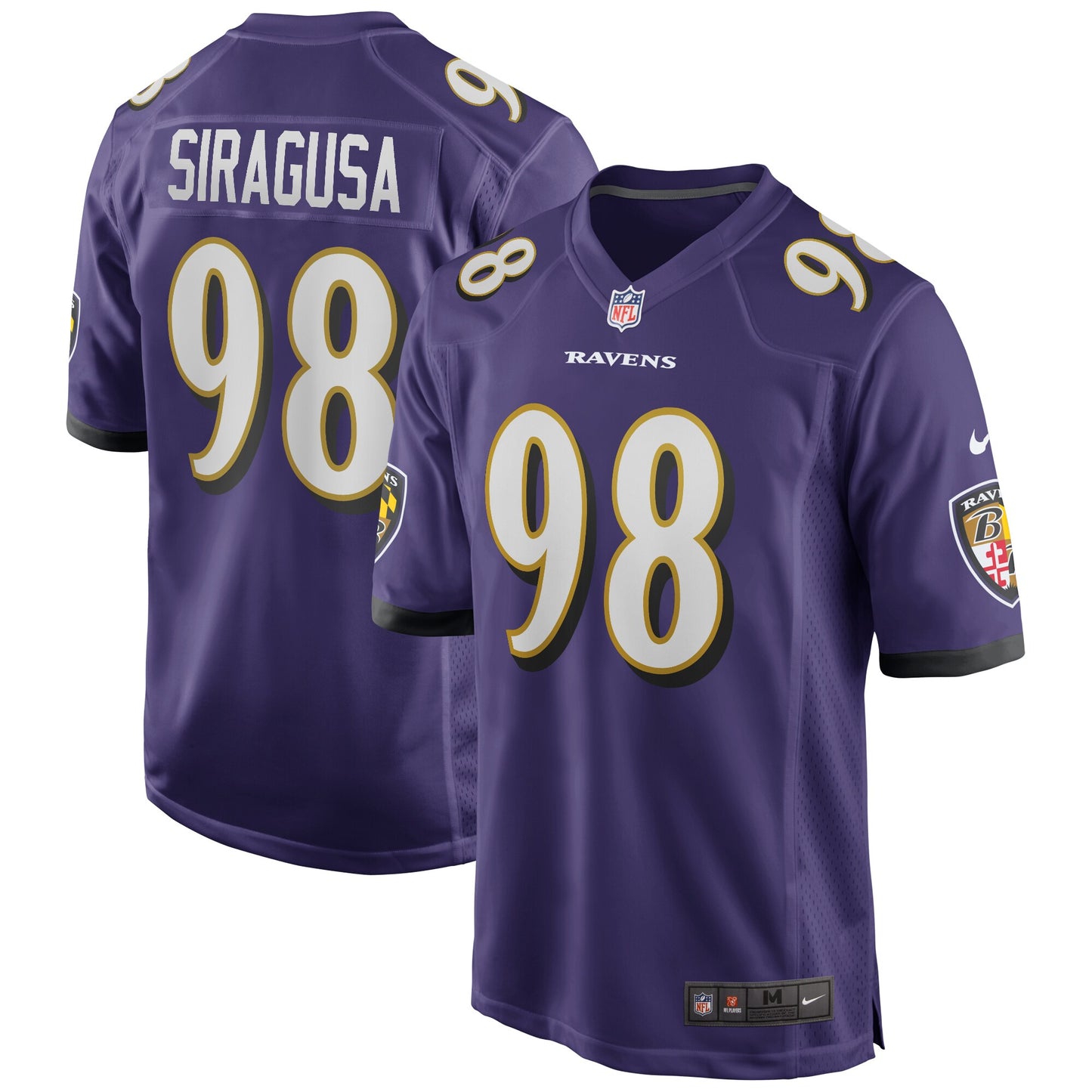 Tony Siragusa Baltimore Ravens Nike Game Retired Player Jersey - Purple