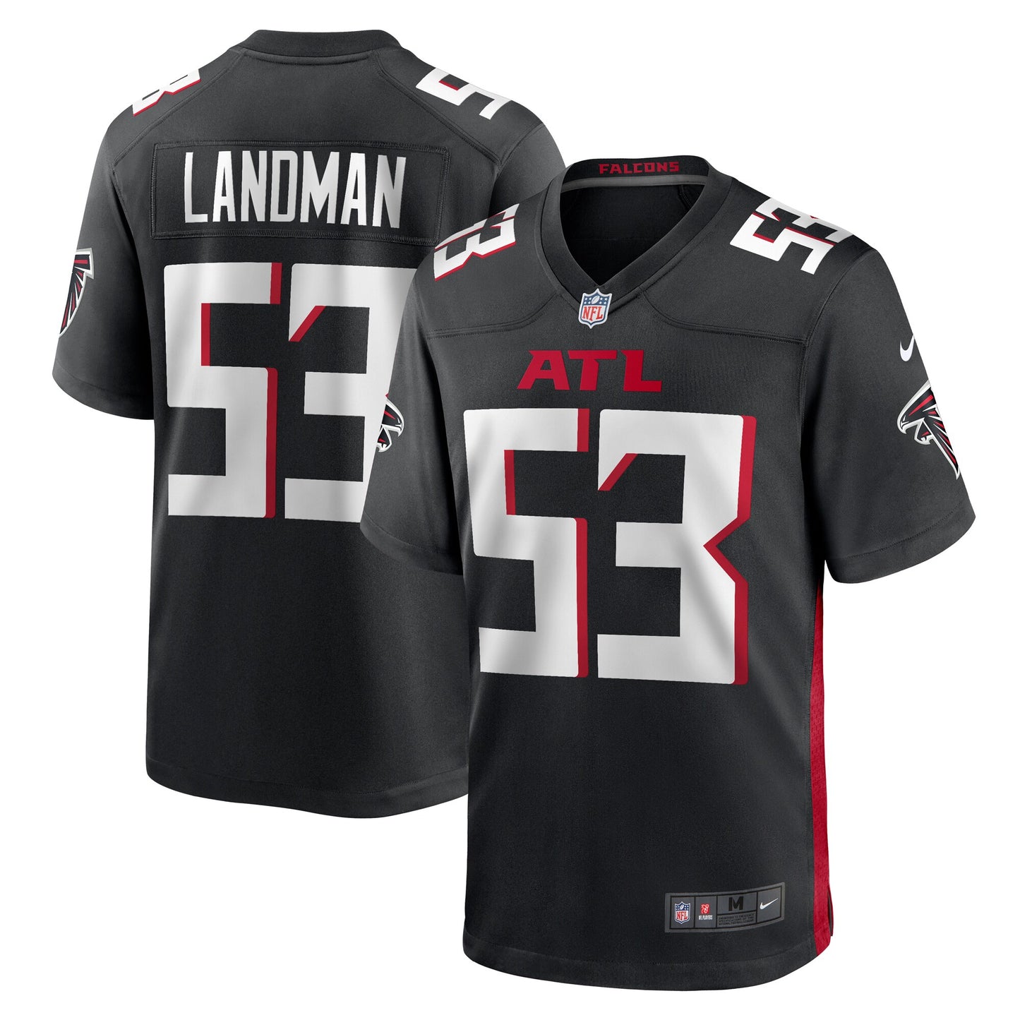 Nate Landman Atlanta Falcons Nike Team Game Jersey - Black