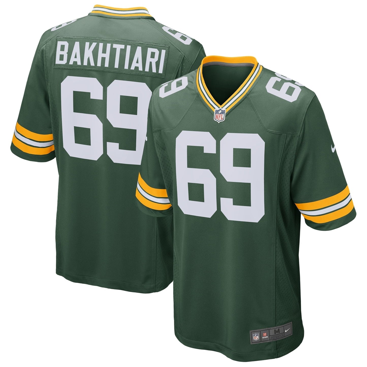Men's Nike David Bakhtiari Green Green Bay Packers Game Player Jersey