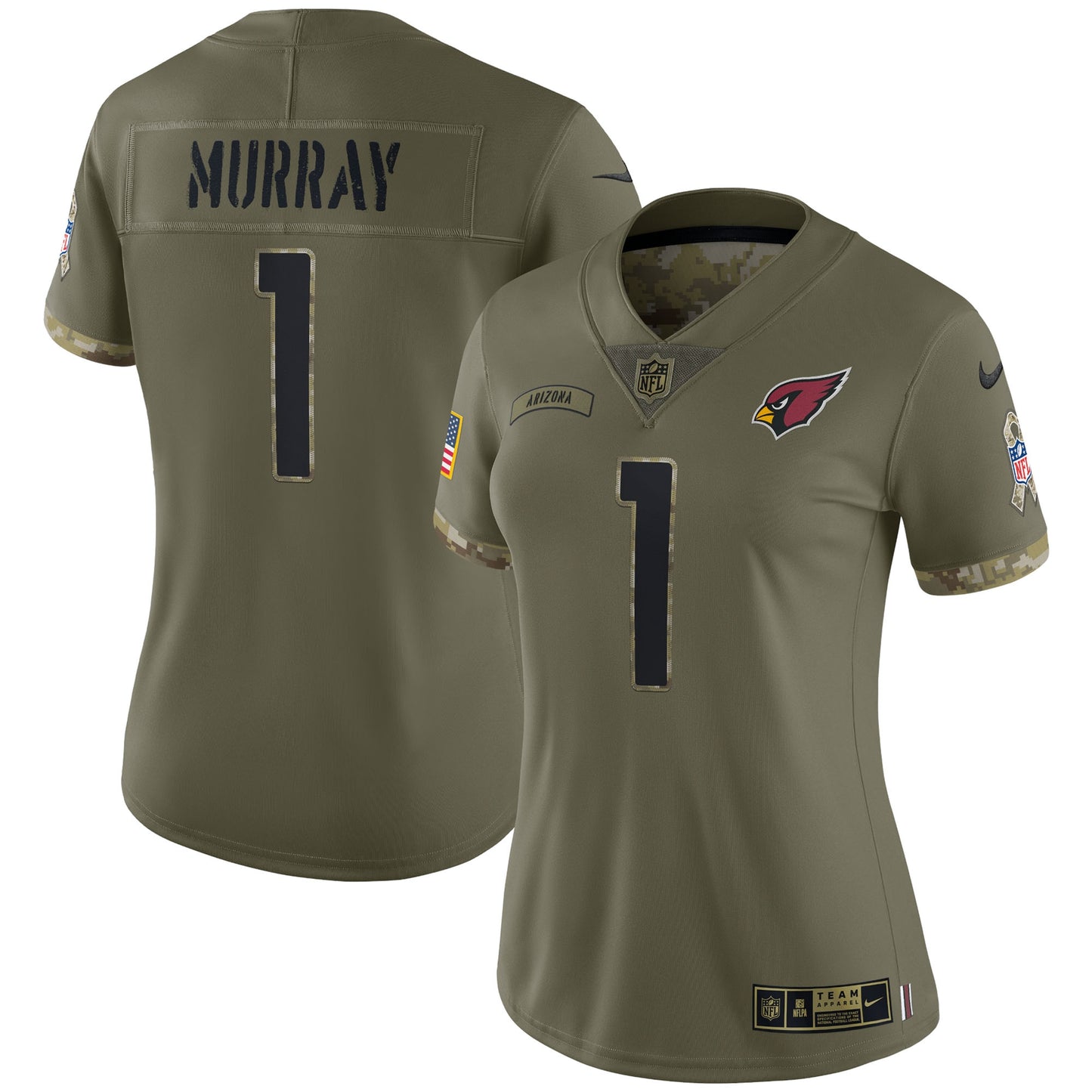 Kyler Murray Arizona Cardinals Nike Women's 2022 Salute To Service Limited Jersey - Olive