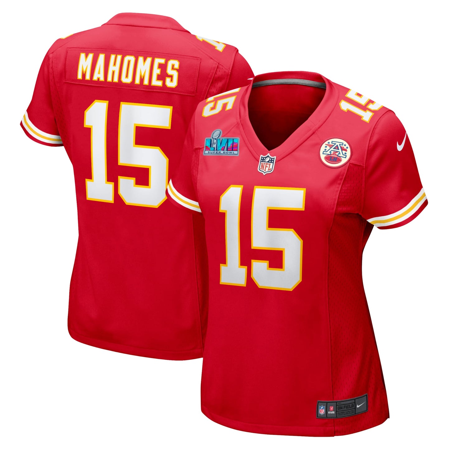 Patrick Mahomes Kansas City Chiefs Nike Women's Super Bowl LVII Patch Game Jersey - Red