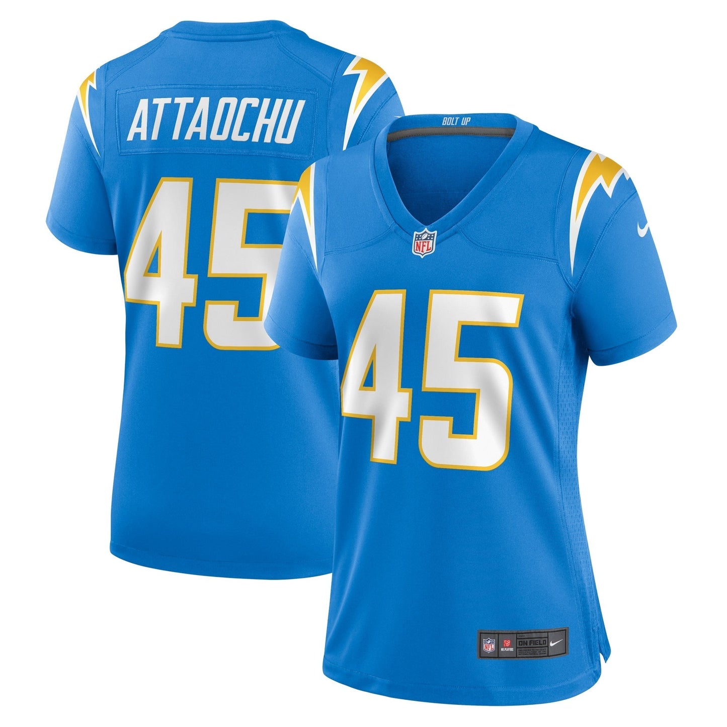 Women's Nike Jeremiah Attaochu Powder Blue Los Angeles Chargers Home Game Player Jersey