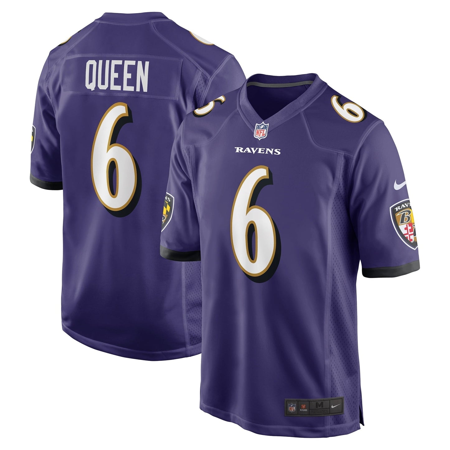 Men's Nike Patrick Queen Purple Baltimore Ravens Game Player Jersey