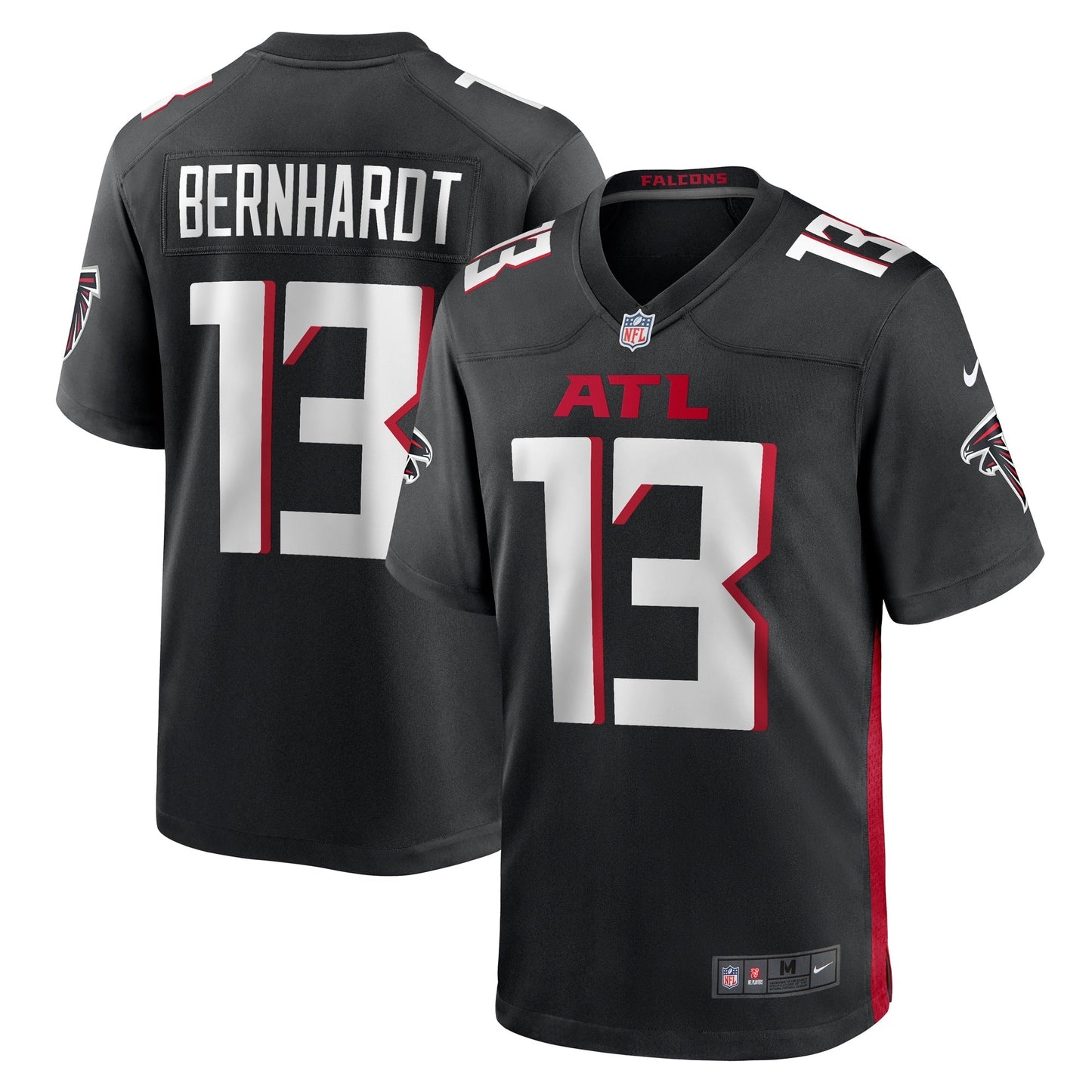 Men's Nike Jared Bernhardt Black Atlanta Falcons Player Game Jersey