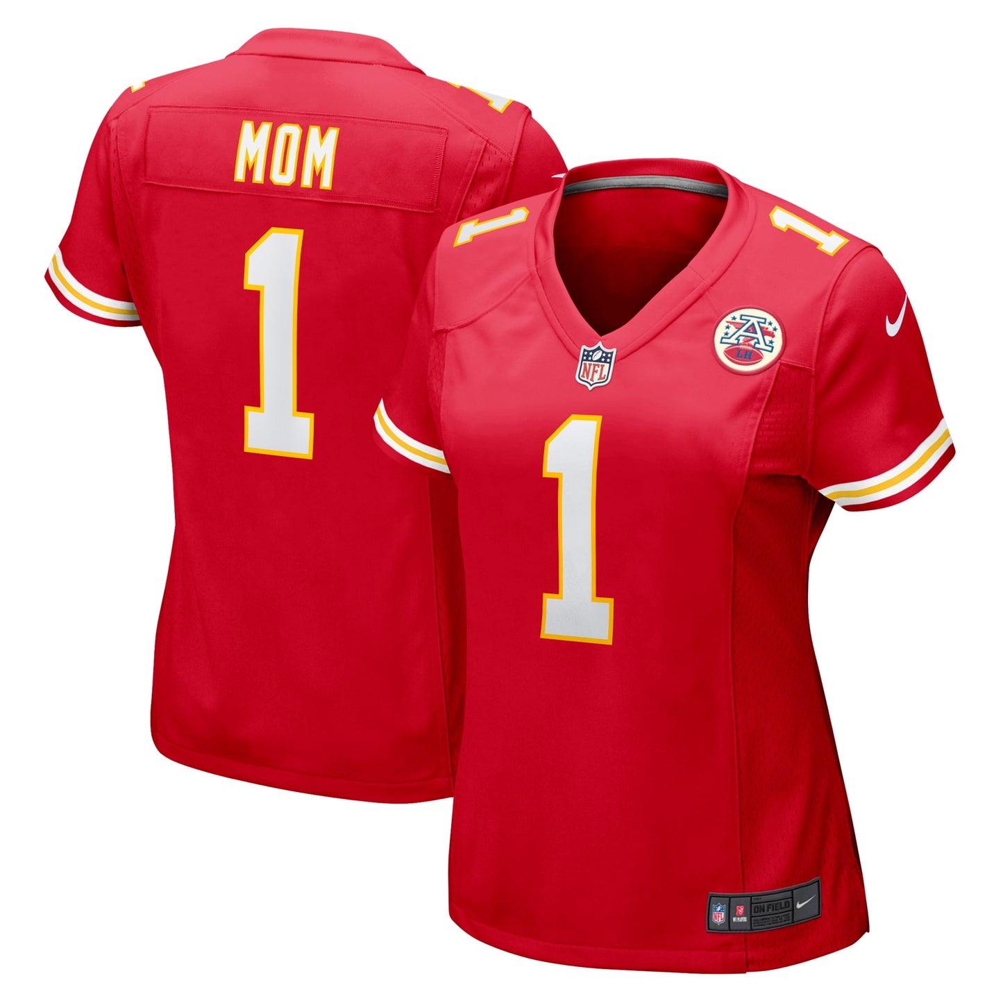 Number 1 Mom Kansas City Chiefs Nike Women's Game Jersey - Red