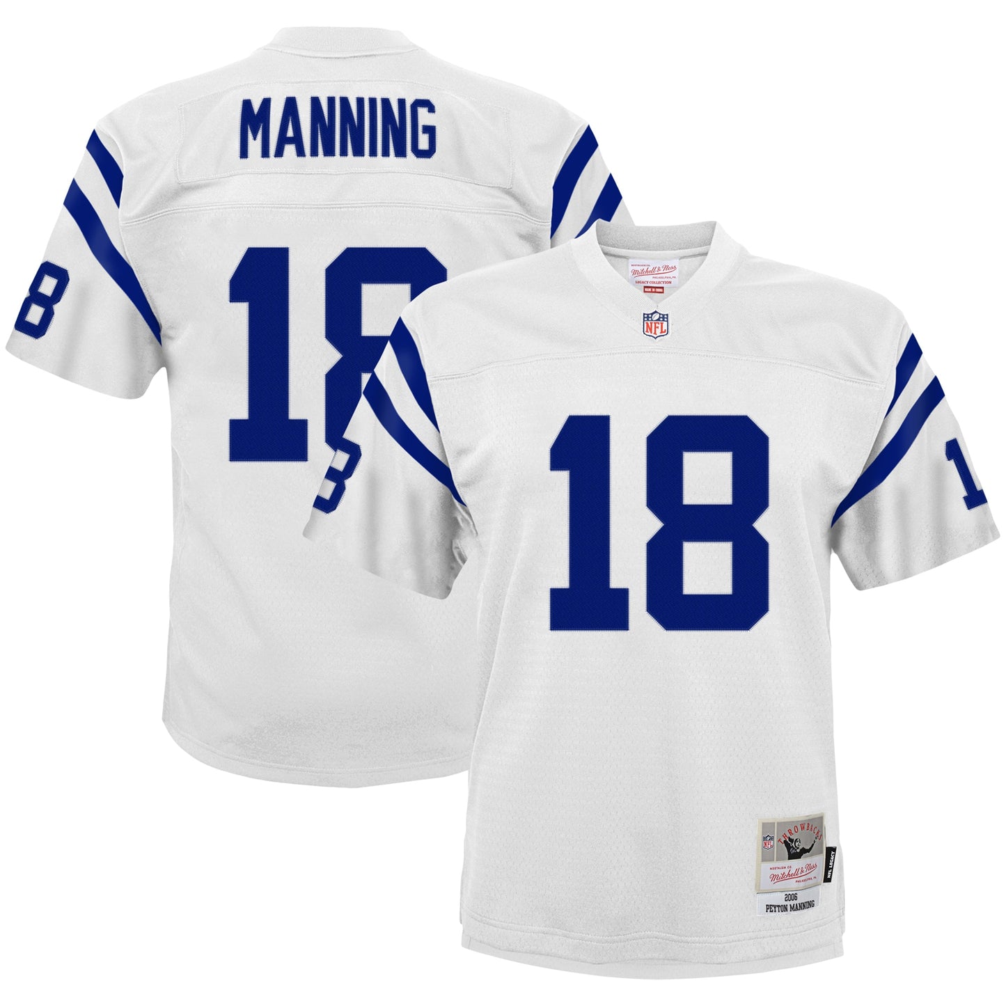 Peyton Manning Indianapolis Colts Mitchell & Ness Youth 2006 Retired Player Legacy Jersey - White