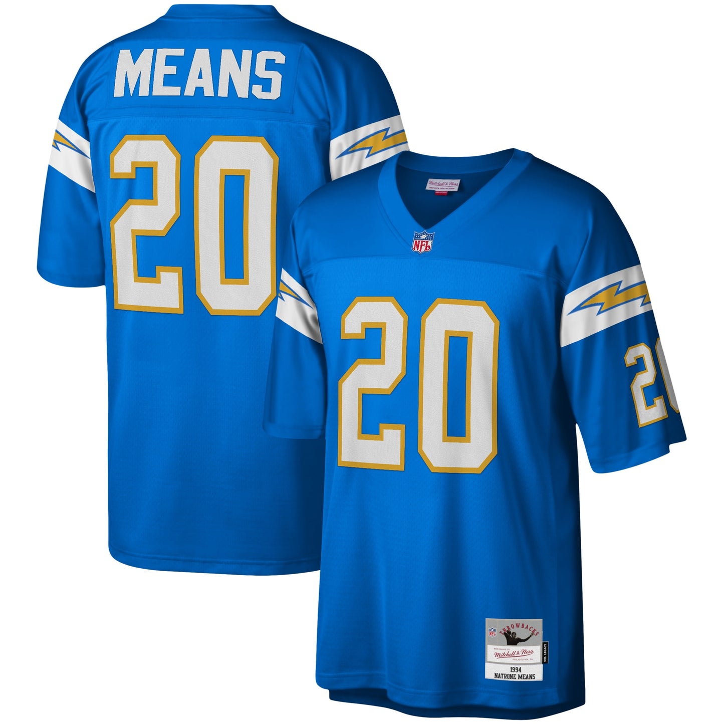 Natrone Means Los Angeles Chargers Mitchell & Ness Legacy Replica Jersey - Powder Blue