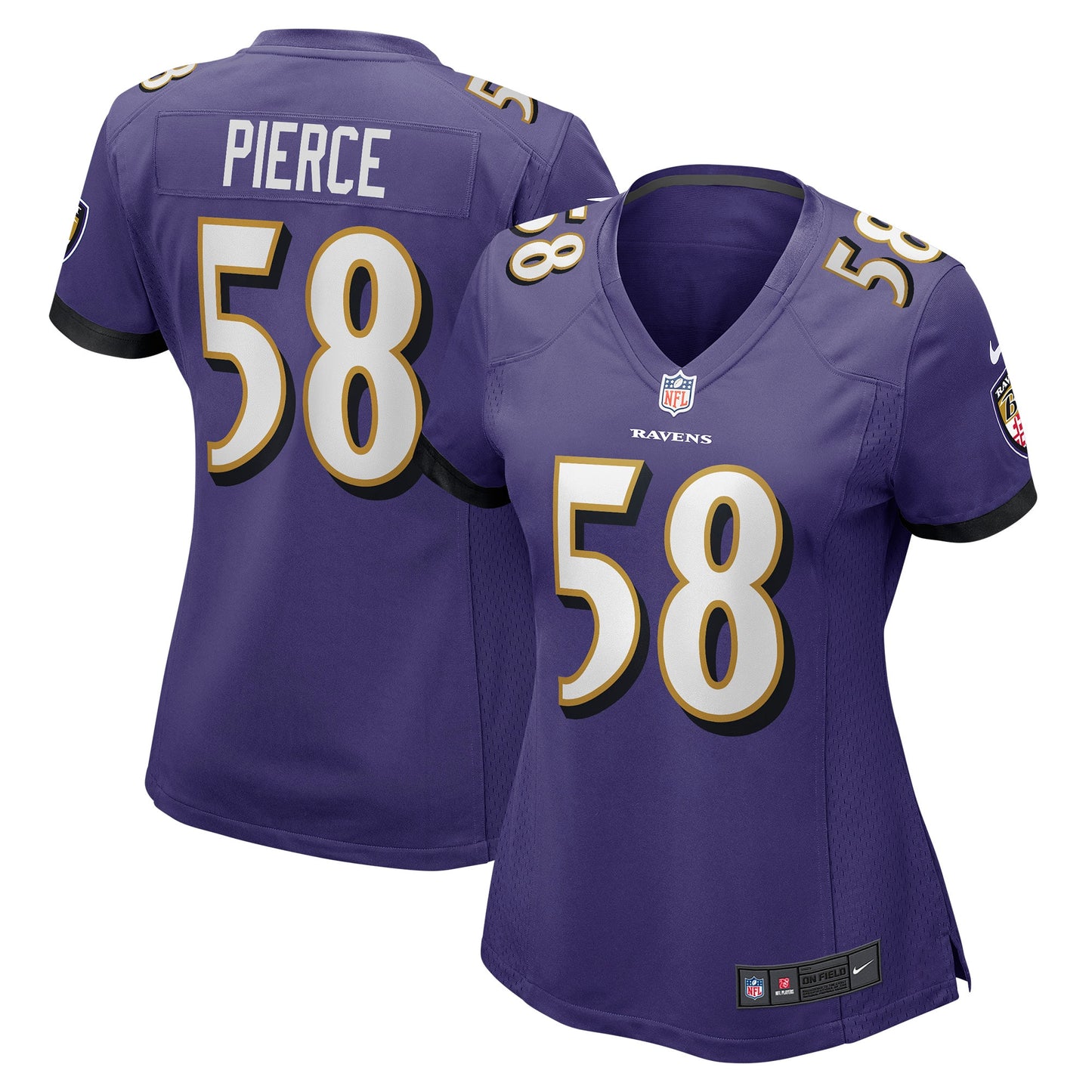 Michael Pierce Baltimore Ravens Nike Women's Player Game Jersey - Purple
